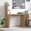 vidaXL Asztal polcokkal sonoma tölgy 102 x 50 x 124 cm Faanyag