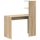 vidaXL Asztal polcokkal sonoma tölgy 102 x 50 x 124 cm Faanyag
