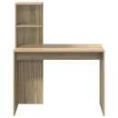 vidaXL Asztal polcokkal sonoma tölgy 102 x 50 x 124 cm Faanyag