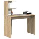vidaXL Asztal polcokkal sonoma tölgy 102 x 50 x 124 cm Faanyag