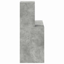 vidaXL Asztal polcokkal Beton Szürke 102 x 50 x 124 cm Faanyag