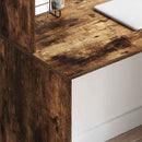 vidaXL Asztal polcokkal Füstölt tölgy 102 x 50 x 124 cm Faanyag