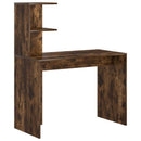 vidaXL Asztal polcokkal Füstölt tölgy 102 x 50 x 124 cm Faanyag