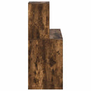 vidaXL Asztal polcokkal Füstölt tölgy 102 x 50 x 124 cm Faanyag