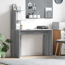 vidaXL Asztal polcokkal Szürke Sonoma 102 x 50 x 124 cm Faanyag