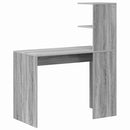 vidaXL Asztal polcokkal Szürke Sonoma 102 x 50 x 124 cm Faanyag