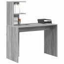 vidaXL Asztal polcokkal Szürke Sonoma 102 x 50 x 124 cm Faanyag