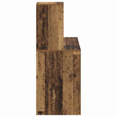 vidaXL Asztal polcokkal tárolóval Öreg fa 102 x 50 x 124 cm Faanyag