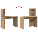 vidaXL Asztal Artisan tölgy Faanyag 102 x 50 x 124 cm