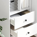 vidaXL Magasfiú fiókkal Fehér 45.5 x 34 x 127 cm Faanyag