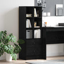 vidaXL Magasfiú fiókkal Fekete tölgy 45,5 x 34 x 127 cm