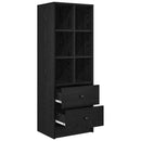 vidaXL Magasfiú fiókkal Musta tammi 45.5 x 34 x 127 cm Faanyag