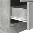 vidaXL Magasfiú fiókkal Beton Szürke 45,5 x 34 x 127 cm