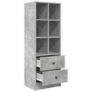 vidaXL Magasfiú fiókkal Beton Szürke 45,5 x 34 x 127 cm