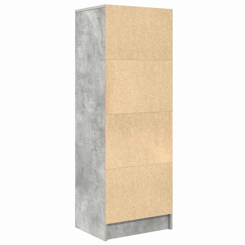 vidaXL Magasfiú fiókkal Beton szürke 45.5 x 34 x 127 cm Faanyag