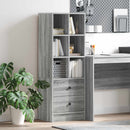 vidaXL Magasfiú fiókkal Szürke Sonoma 45,5 x 34 x 127 cm