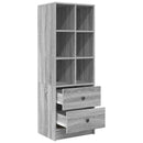vidaXL Magasfiú fiókkal Szürke Sonoma 45,5 x 34 x 127 cm
