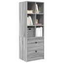 vidaXL Magasfiú fiókkal Szürke Sonoma 45,5 x 34 x 127 cm