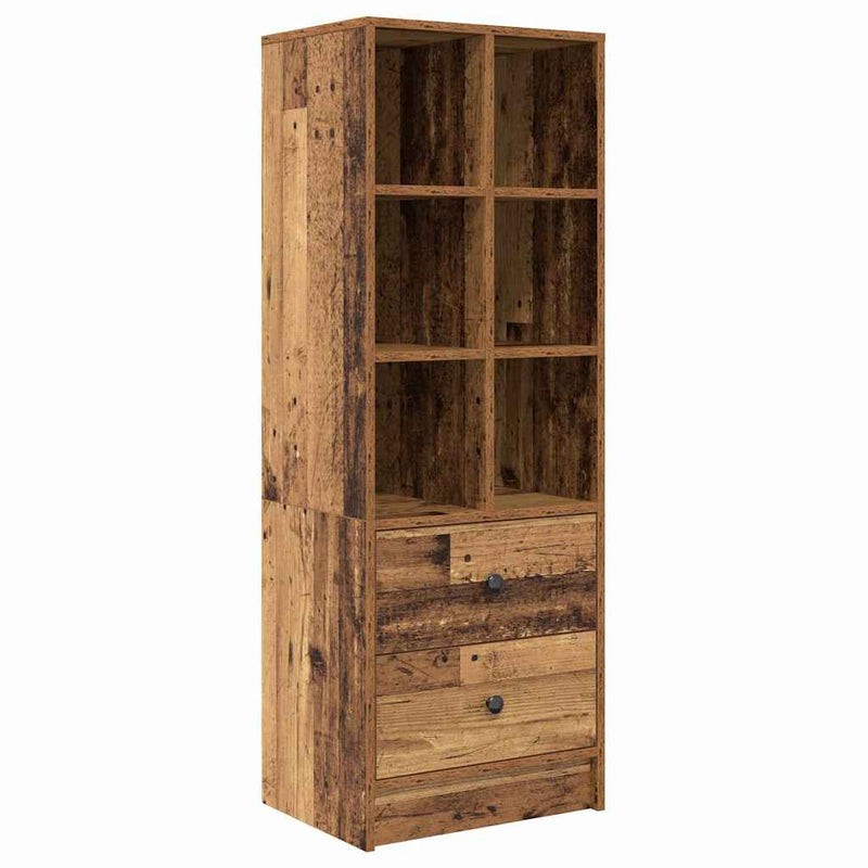 vidaXL Magasfiú fiókkal Régi fa 45.5 x 34 x 127 cm Faanyag