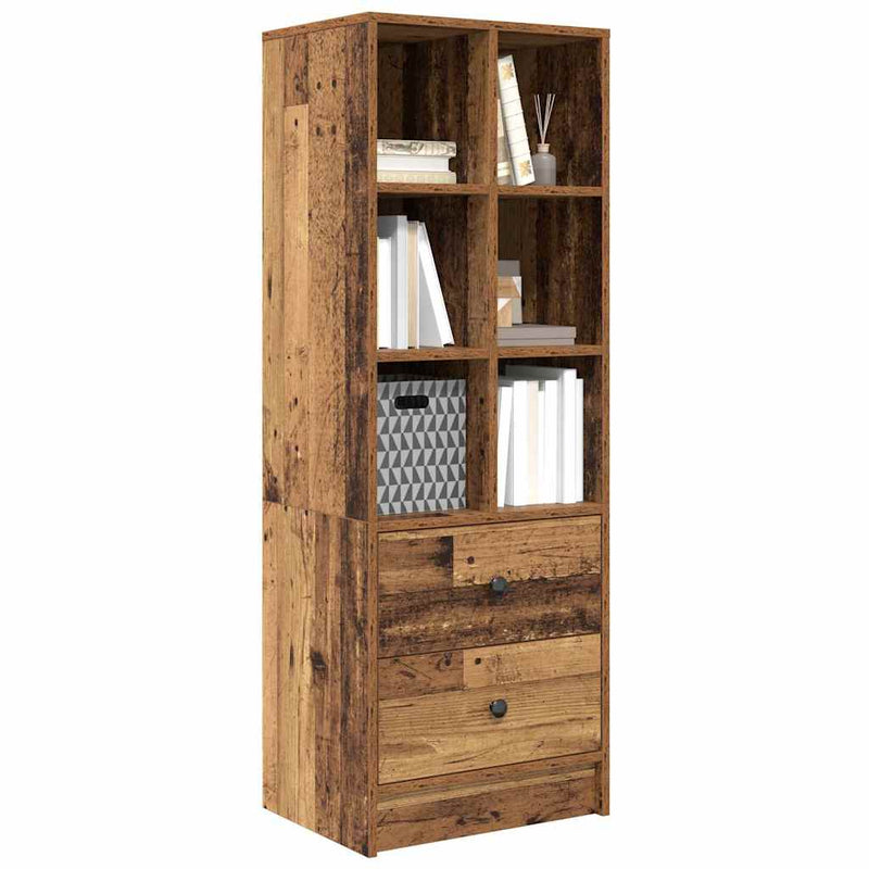 vidaXL Magasfiú fiókkal Régi fa 45.5 x 34 x 127 cm Faanyag