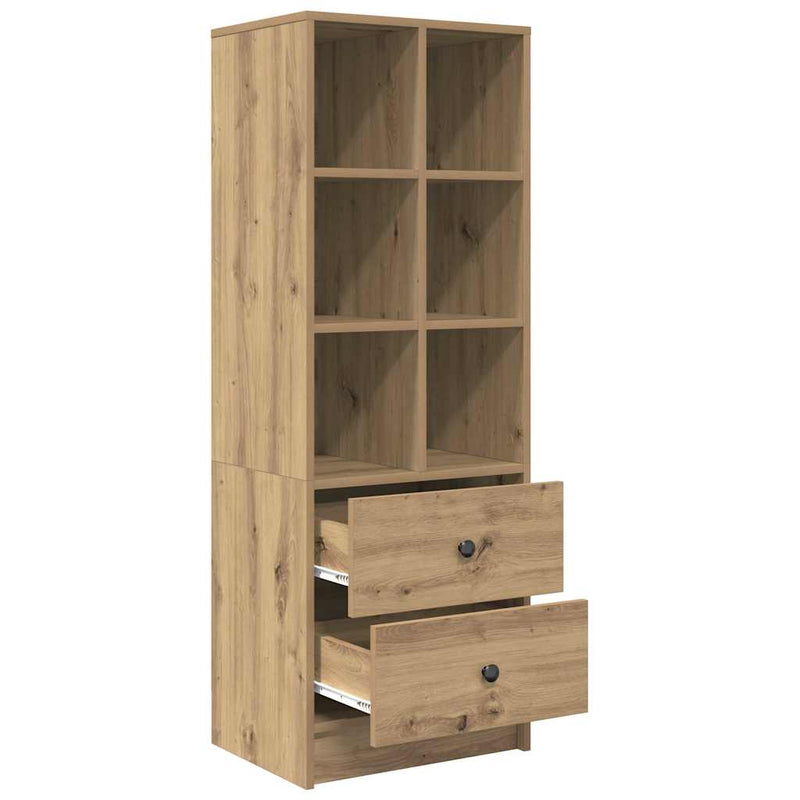 vidaXL Magasfiú fiókkal kézműves tölgy 45.5 x 34 x 127 cm Faanyag