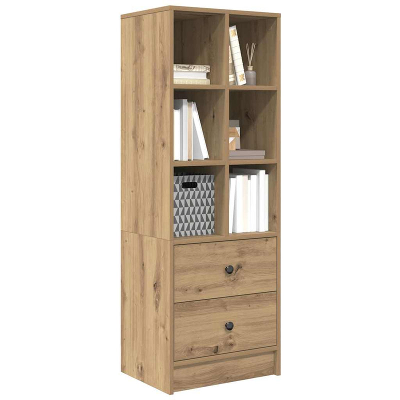 vidaXL Magasfiú fiókkal kézműves tölgy 45.5 x 34 x 127 cm Faanyag
