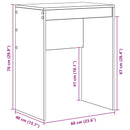 vidaXL Asztal Fehér 60 x 40 x 76 cm