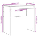 vidaXL Asztal Fehér 80 x 40 x 76 cm