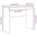 vidaXL Asztal Fehér 90 x 40 x 76 cm