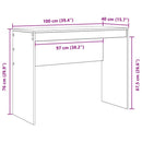 vidaXL Asztal Szürke Sonoma 100 x 40 x 76 cm