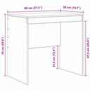 vidaXL Asztal Füstölt tölgy 80 x 50 x 76 cm