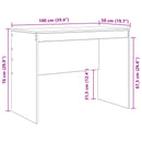 vidaXL Asztal Fehér 100 x 50 x 76 cm