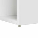 vidaXL Asztal polcokkal tárolóval Fehér 108 x 55 x 103.5 cm Faanyag