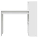 vidaXL Asztal polcokkal tárolóval Fehér 108 x 55 x 103.5 cm Faanyag