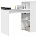 vidaXL Asztal polcokkal tárolóval Fehér 108 x 55 x 103.5 cm Faanyag