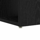 vidaXL Asztal polcokkal Fekete tölgy 108 x 55 x 103.5 cm Faanyag