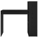 vidaXL Asztal polcokkal Fekete tölgy 108 x 55 x 103.5 cm Faanyag