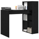 vidaXL Asztal polcokkal Fekete tölgy 108 x 55 x 103.5 cm Faanyag