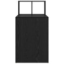 vidaXL Asztal polcokkal Fekete tölgy 108 x 55 x 103.5 cm Faanyag