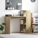 vidaXL Asztal polcokkal Sonoma tölgy 108 x 55 x 103.5 cm Faanyag