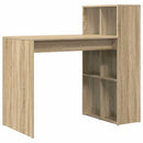 vidaXL Asztal polcokkal Sonoma tölgy 108 x 55 x 103.5 cm Faanyag