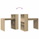 vidaXL Asztal polcokkal Sonoma tölgy 108 x 55 x 103.5 cm Faanyag