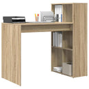 vidaXL Asztal polcokkal Sonoma tölgy 108 x 55 x 103.5 cm Faanyag