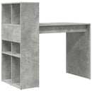 vidaXL Asztal polcokkal Beton Szürke 108 x 55 x 103.5 cm Faanyag