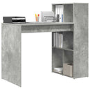 vidaXL Asztal polcokkal Beton Szürke 108 x 55 x 103.5 cm Faanyag