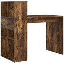 vidaXL Asztal polcokkal Füstölt tölgy 108 x 55 x 103.5 cm Faanyag