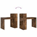vidaXL Asztal polcokkal Füstölt tölgy 108 x 55 x 103.5 cm Faanyag