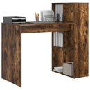 vidaXL Asztal polcokkal Füstölt tölgy 108 x 55 x 103.5 cm Faanyag