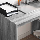vidaXL Asztal polcokkal Szürke Sonoma 108 x 55 x 103.5 cm Faanyag