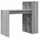 vidaXL Asztal polcokkal Szürke Sonoma 108 x 55 x 103.5 cm Faanyag